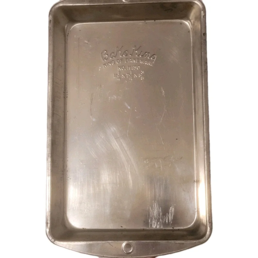 Vtg. Bake King Aluminum Rectangular Cake Pan No. 130 11